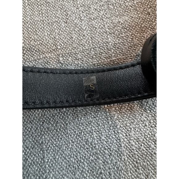 Saint Laurent Snake Embossed Black Leather Bracelet - Picture 5 of 5